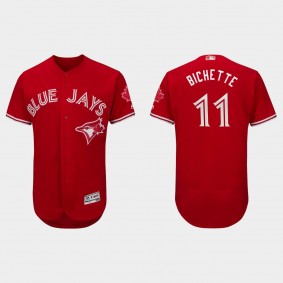 Bo Bichette Toronto Blue Jays Canada Day Flex Base Jersey - Scarlet
