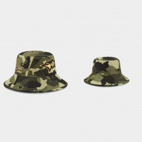 Men's Toronto Blue Jays 2022 Armed Forces Day Camo Bucket Hat