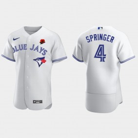 George Springer Toronto Blue Jays 2021 Memorial Day Authentic Jersey - White