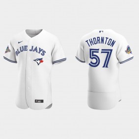 Trent Thornton Toronto Blue Jays 1992 World Series Patch Authentic Jersey - White
