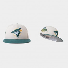 Men's Toronto Blue Jays 6IX Gold White Teal Two Tone Fitted Hat