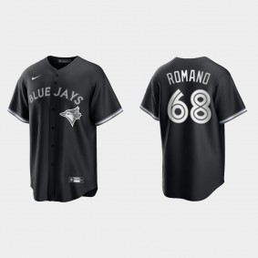 Toronto Blue Jays Jordan Romano 2021 All Black Fashion Replica Jersey - Black White