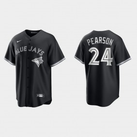 Toronto Blue Jays Nate Pearson 2021 All Black Fashion Replica Jersey - Black White