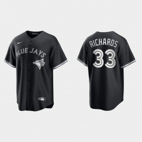 Toronto Blue Jays Trevor Richards 2021 All Black Fashion Replica Jersey - Black White