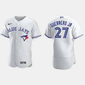 Mens Toronto Blue Jays #27 Vladimir Guerrero Jr. White Authentic Jersey